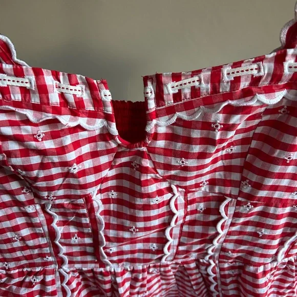 Anthropologie Sleeveless Sweetheart Gingham Midi Dress - Picture 6 of 11